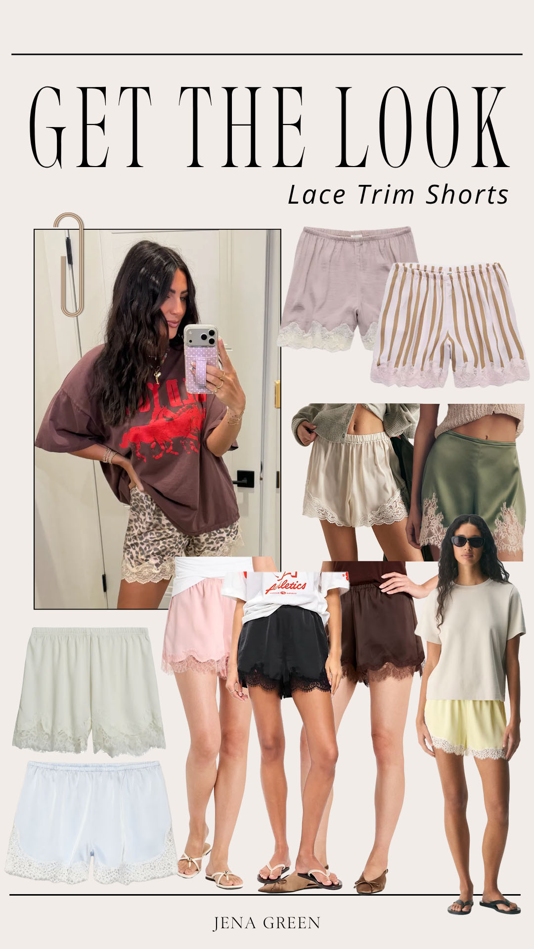 Get the Look - Lace Trim Shorts | Get the Look Lace Shorts 

 #LTKootd #LTKSeasonal