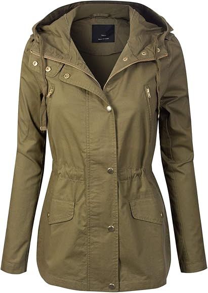 MixMatchy Women's Casual Lightweight Militray Safari Anorak Utility Hoodie Jacket | Amazon (US)