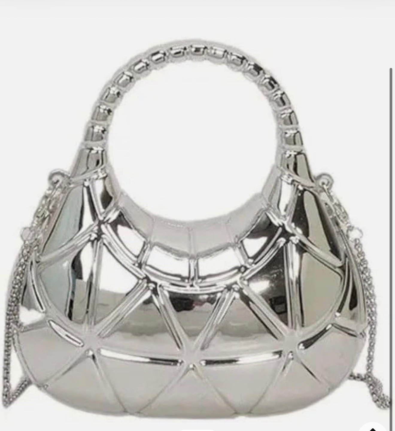 Metallic Geometric Hard Case Handbag, Small

#LTKgrwm #LTKootd #LTKstorytime
