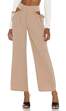 superdown Benny Cut Out Pants in Khaki from Revolve.com | Revolve Clothing (Global)