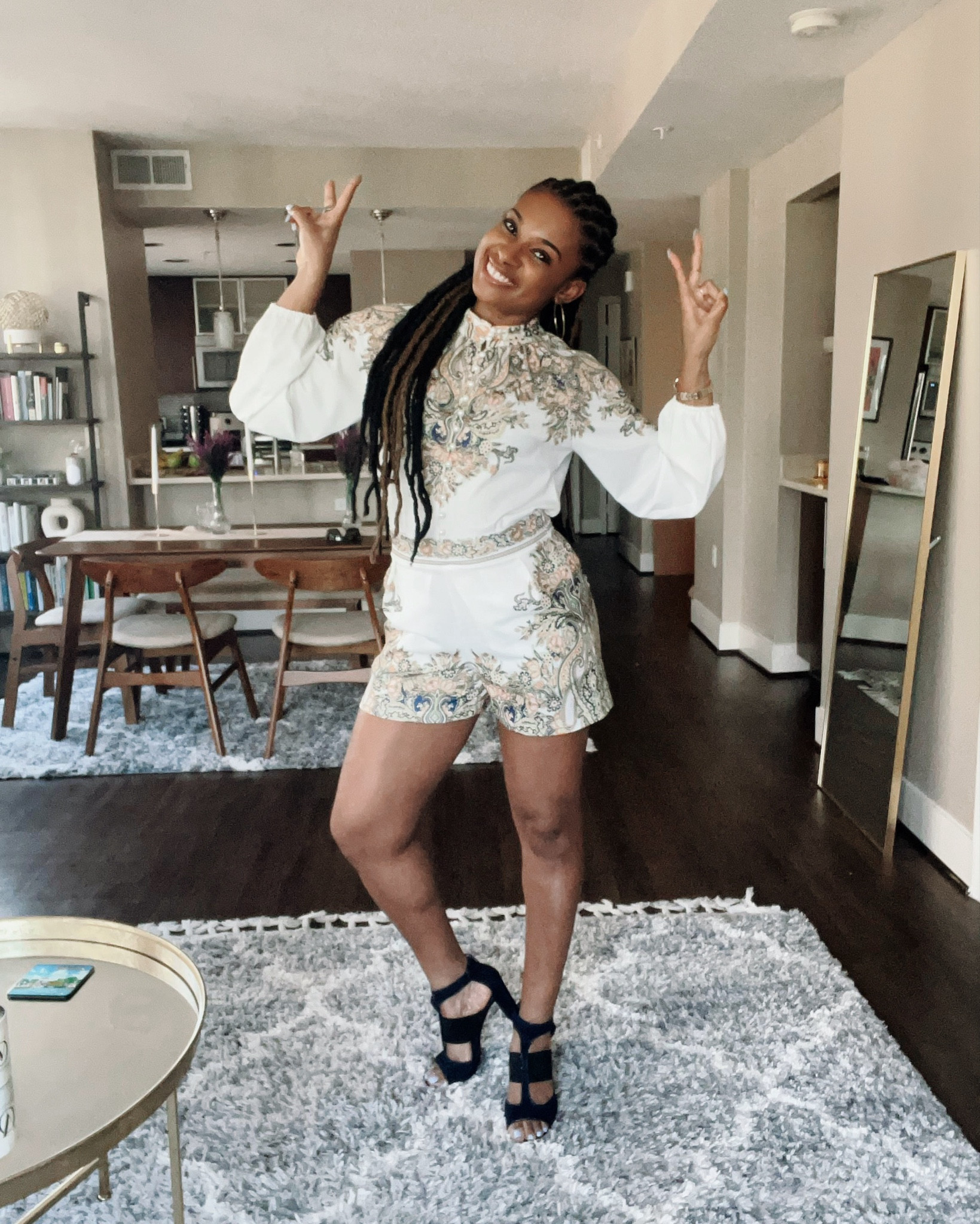 Love this 2-piece Boho print romper!