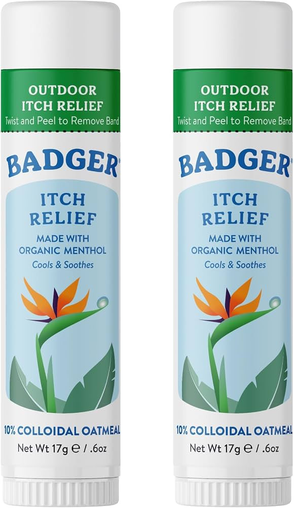 Badger Bug Bite Itch Relief Stick, Natural & Organic Anti Itch Cream for Bug Bites, Rashes & Pois... | Amazon (US)