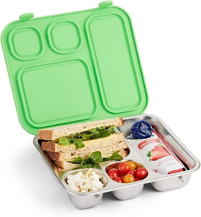 Elk and Friends Kids Stainless Steel Bento Box with Silicone Lid | Leak-proof | Toddler Lunch Con... | Amazon (US)