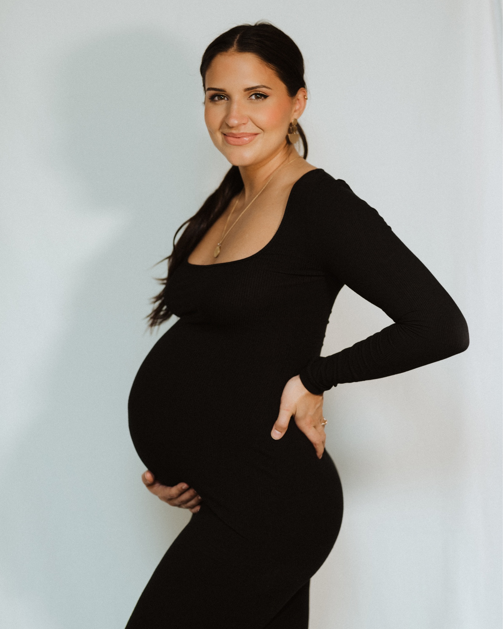 The perfect black dress for those maternity photos! #blackmaternitydress #bumpfriendly #amazonfinds #pregnant #pregnancydresses #blackstretchydress #amazon #mayernitydresses #maternityphotos

#LTKfindsunder50 #LTKbump #LTKbaby
