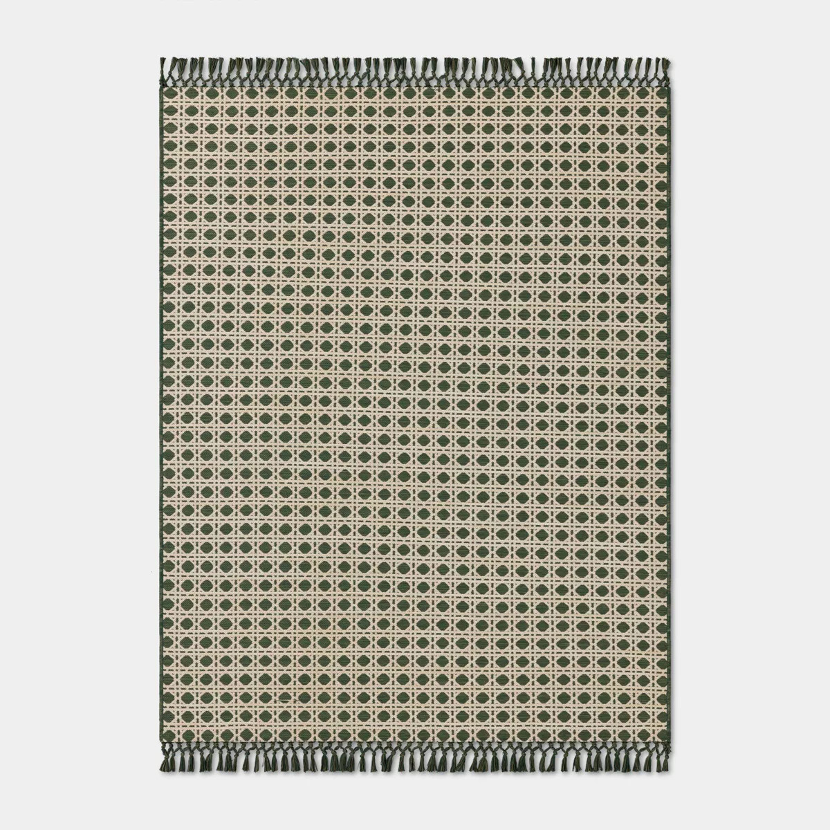 5'x7' Cane Rectangular Woven Outdoor Area Rug Heathered Green - Threshold™ | Target