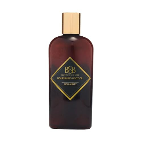Brown Sugar Babe Rich Aunty Body Oil, Nourishing Skin Care with Almond, Avocado, Olive, Grape Seed and Turkish Rose Oils, Lightweight Body Oil for Women, Paraben Free, Made in USA | Amazon (US)