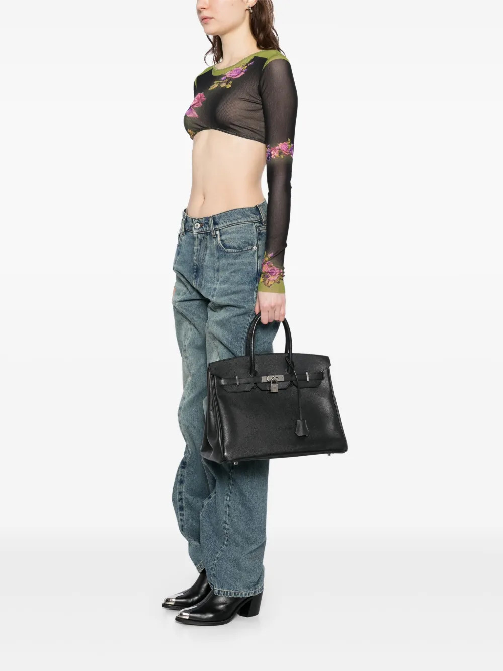 Hermès Pre-Owned Birkin 35 PHW Bag | Black | FARFETCH UK | Farfetch Global