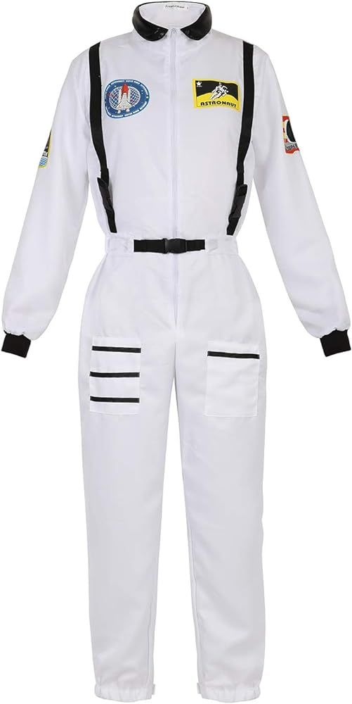 frawirshau Womens Astronaut Costume Adult Space Suit Flight Jumpsuit Women Cosplay Costumes | Amazon (US)