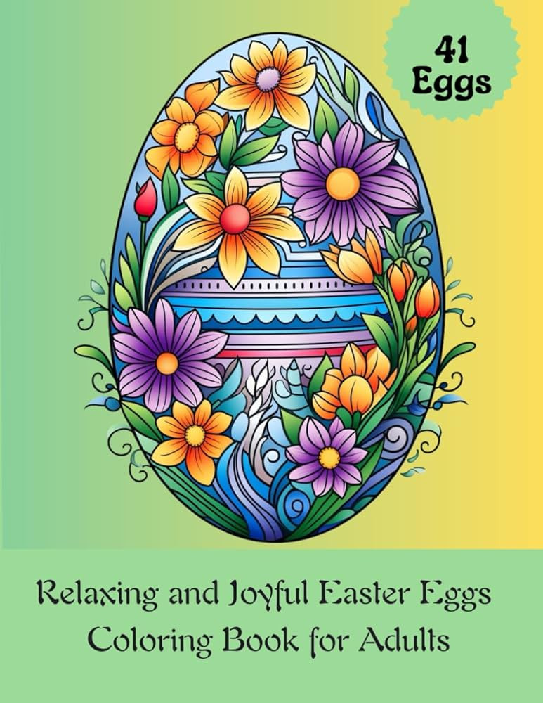 Relaxing and Joyful Easter Eggs Coloring Book for Adults | Amazon (US)