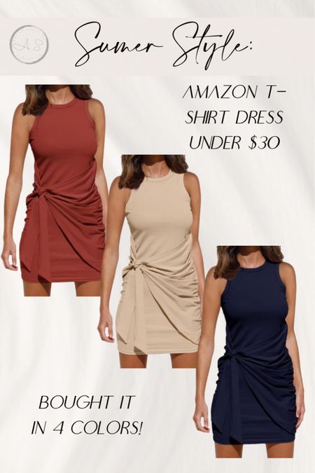 I love this dress for summer. An easy t shirt dress with a pretty knot detail in front. I bought it in 4 colors and wore it so much last summer. On sale too!! Under $30  

Swim, cover up, summer dress

#LTKWorkwear #LTKFindsUnder50 #LTKSaleAlert