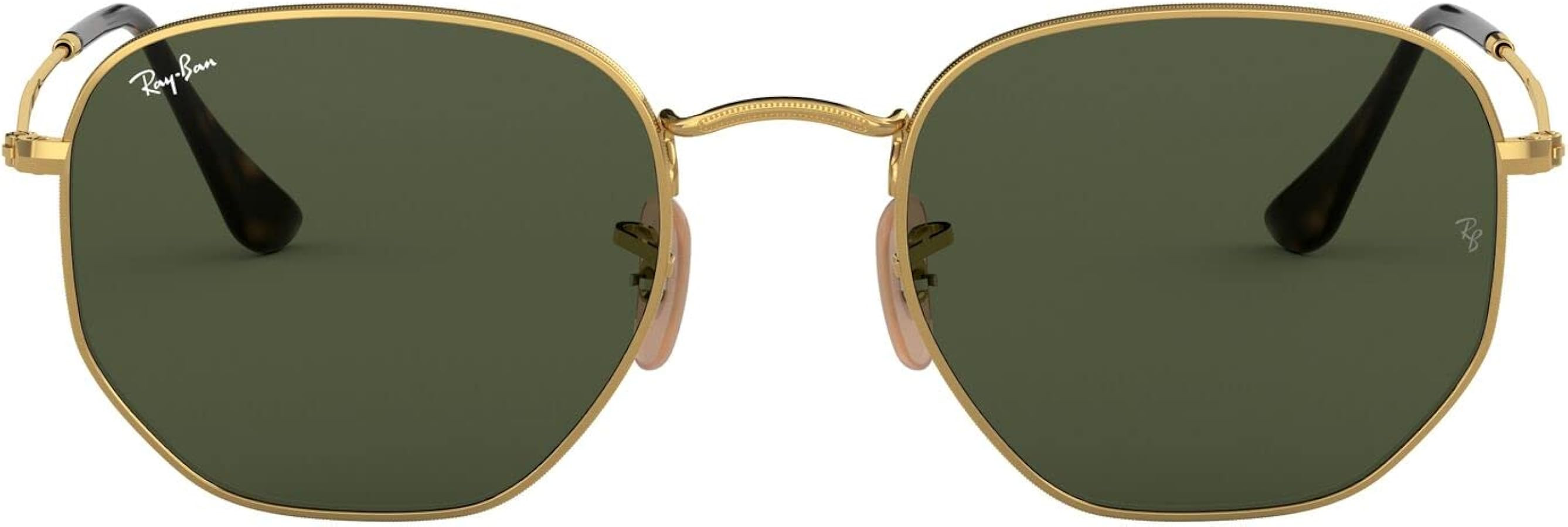 Ray-Ban Rb3548n Hexagonal Flat Lens Hexagonal Sunglasses | Amazon (US)