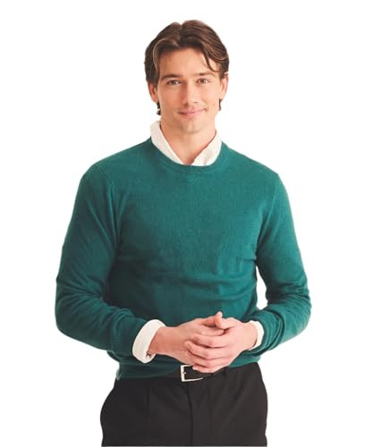 NAADAM Men's The Original Cashmere Crewneck Sweater, Teal, S | Amazon (US)