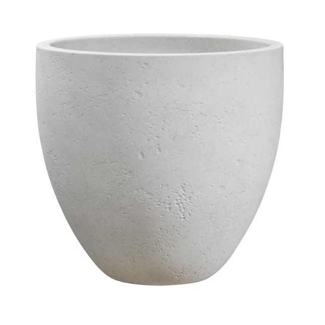 allen + roth 19.02-in W x 18.02-in H White Resin Traditional Indoor/Outdoor Planter | Lowe's