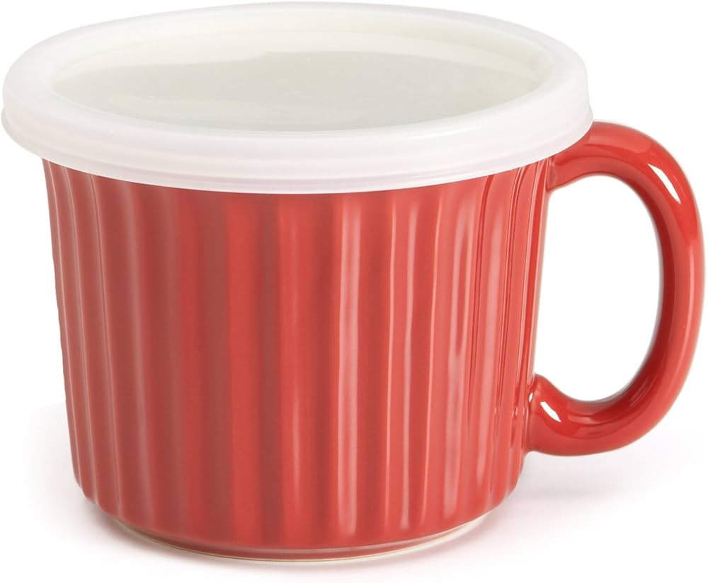Good Cook Ceramic 18 Ounce Soup Dish, Red | Amazon (US)
