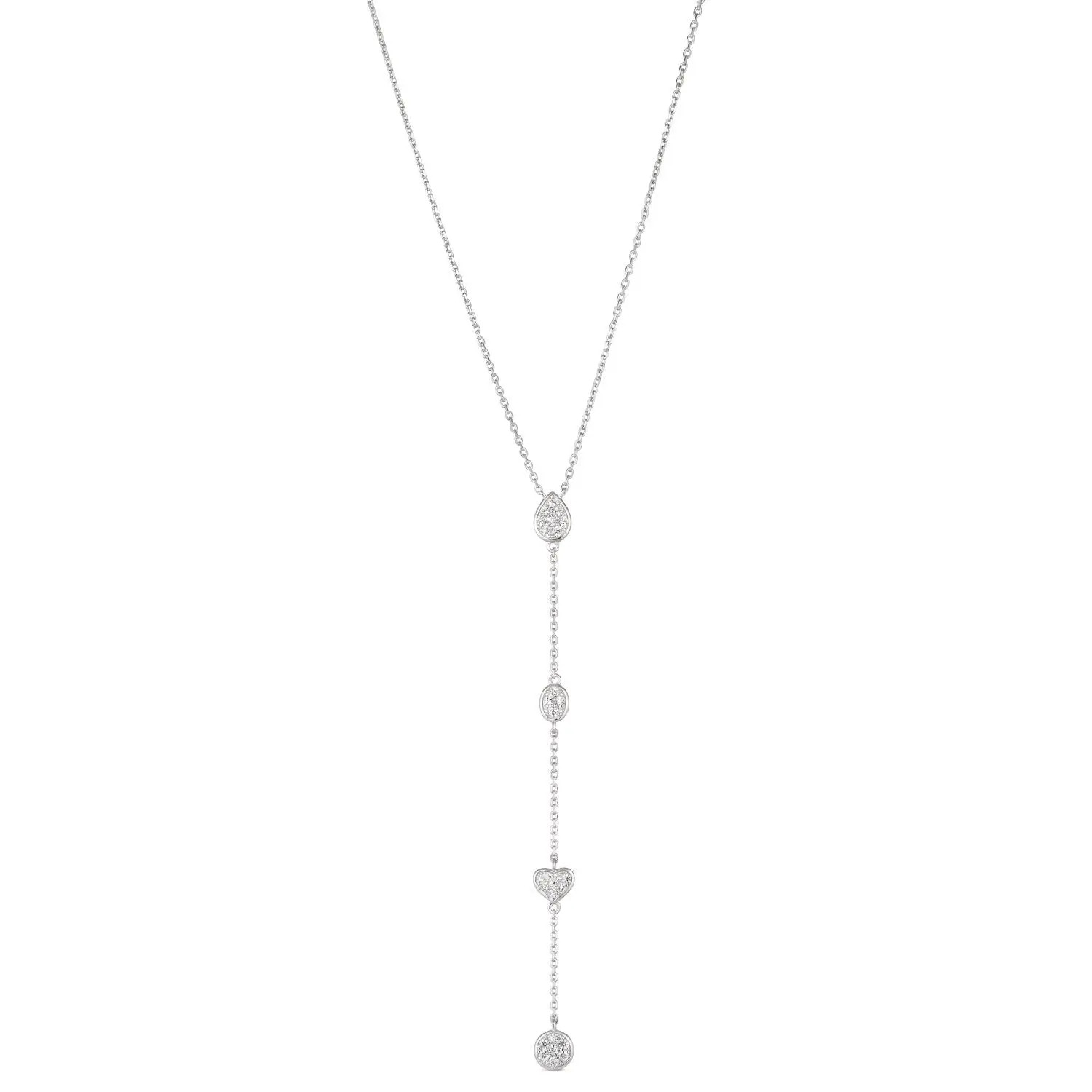 Anna Zuckerman Y Not Lariat Necklace in Platinum | Anna Zuckerman