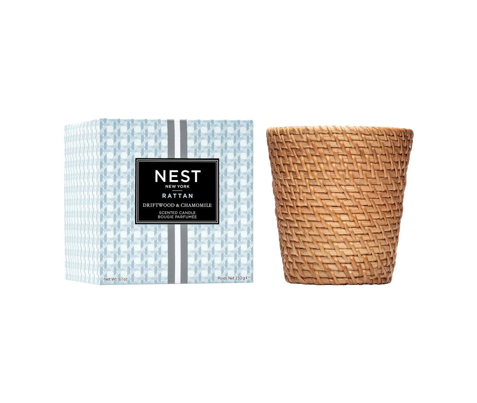 Rattan Driftwood &amp; Chamomile Classic Candle | NEST Fragrances