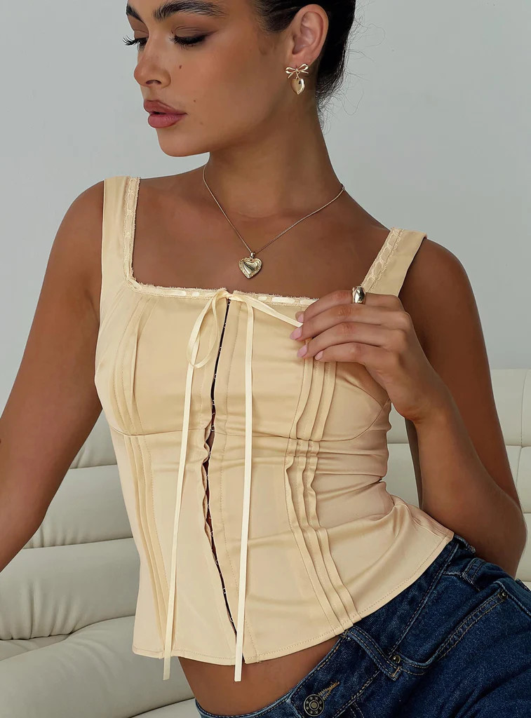 Chalamet Top Champagne | Princess Polly AU