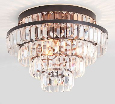 Gemma Crystal Tiered Flush Mount (18") | Pottery Barn (US)
