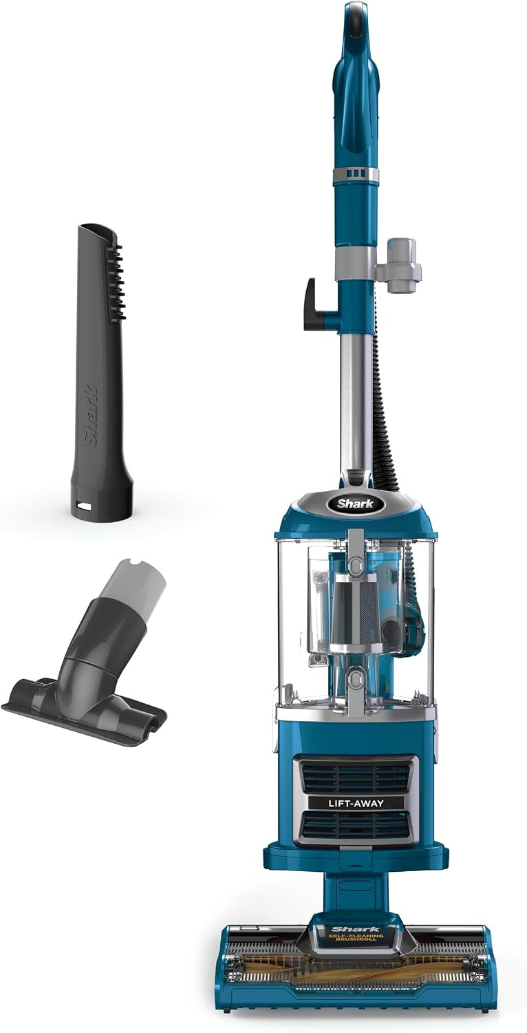 Shark ZU503AMZ Navigator Lift-Away Upright Vacuum with Self-Cleaning Brushroll, HEPA Filter, Swivel Steering, Upholstery Tool & Pet Crevice Tool, Perfect for Pets & Multi-Surface, Teal | Amazon (US)