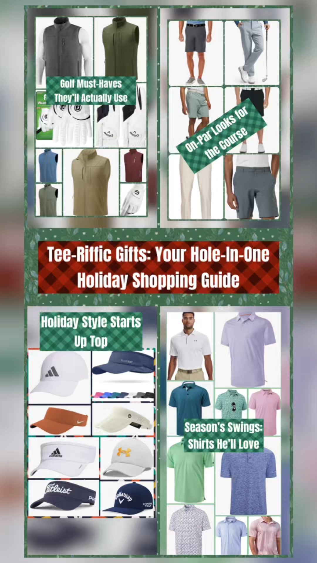 Be Santa’s Caddy this Christmas! 🎄⛳️
Gift-ready gear for the golfer in your life...performance shirts, pants, shorts, vests, plus the must-have gloves, caps, and visors. Easy gifting that keeps him looking good on the green.

GiftGuide #HolidayGiftGuide #GiftsForHim
#GiftIdeasForHim #MensGiftGuide #ChristmasGiftsForHim
#HolidayGifts #GiftSeason #PerfectGift

#LTKHoliday #LTKGiftGuide #LTKActive