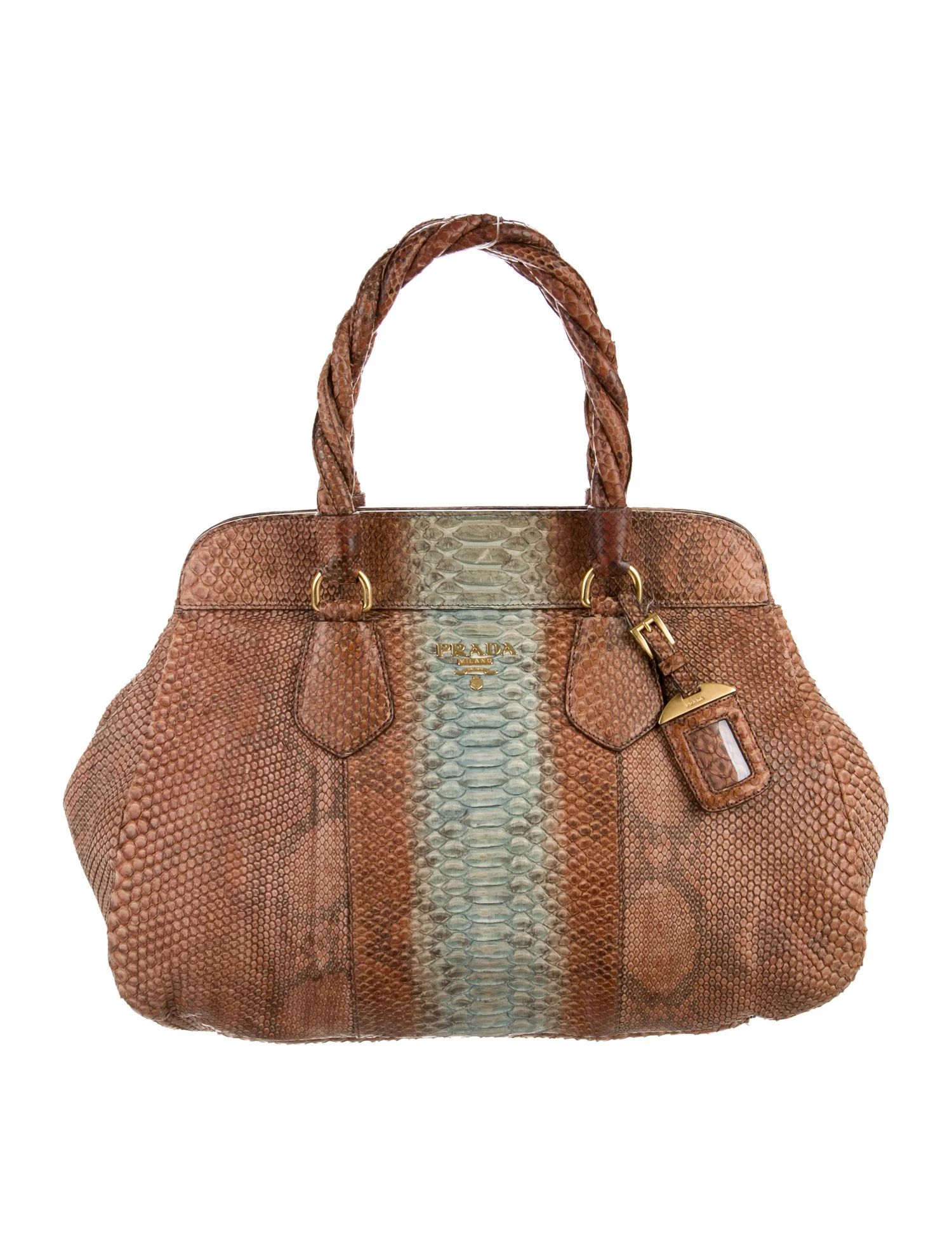 Prada Pitone Handle Bag - Handbags -
          PRA325287 | The RealReal | The RealReal