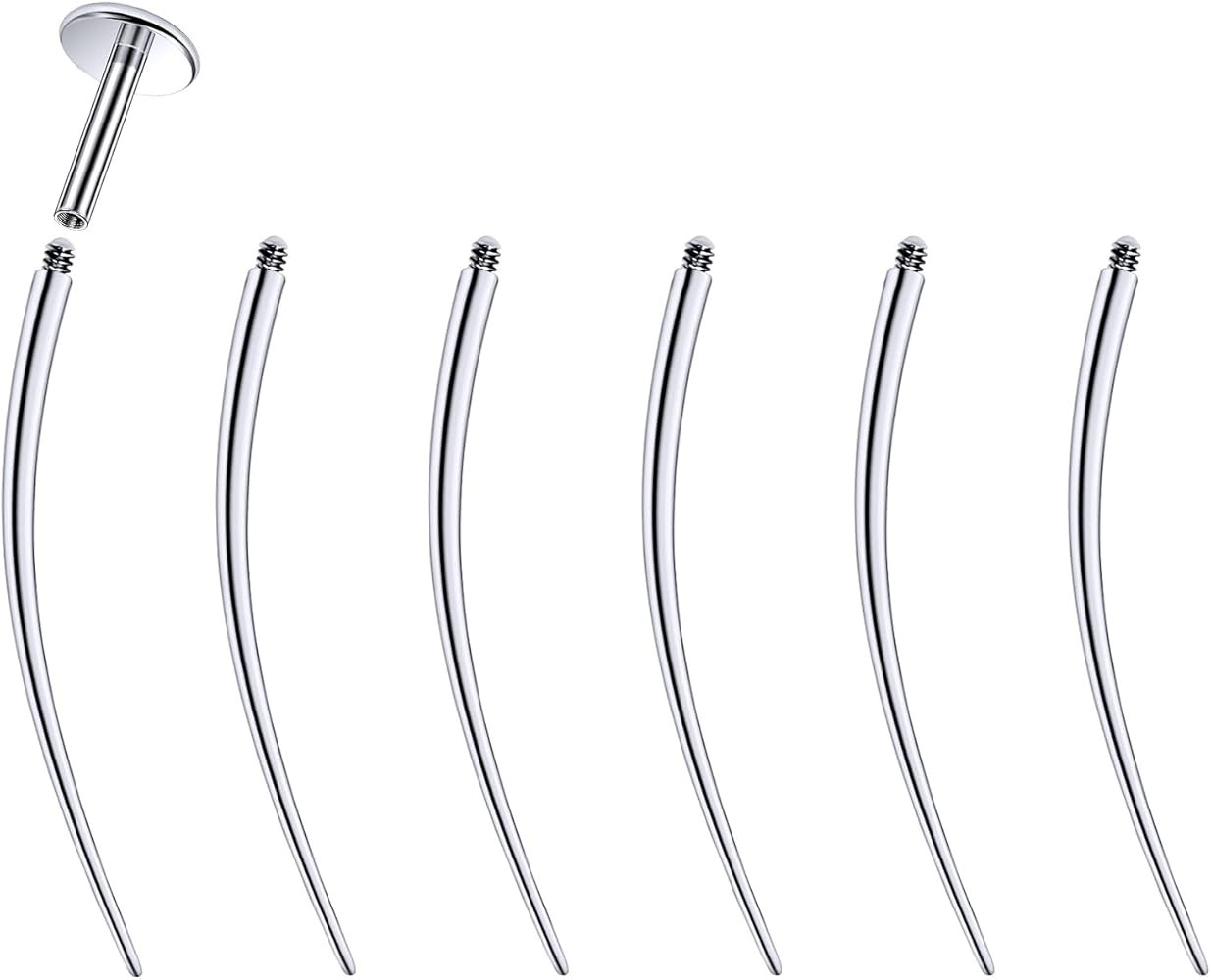 20G 18G 16G 14G ASTM F136 Titanium Piercing Taper Insertion Pin for Internally Threaded Septum No... | Amazon (US)