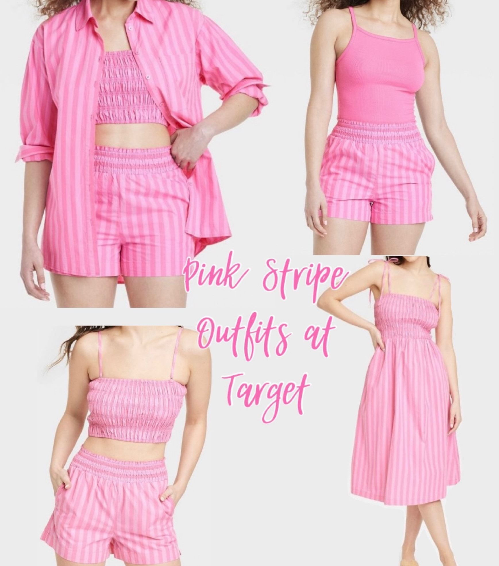 Spring outfit at Target! So many cute striped linen outfits at Target perfect for spring! Spring dresses, two piece outfits, button front shirt, fitted tank top!! 

#LTKSeasonal