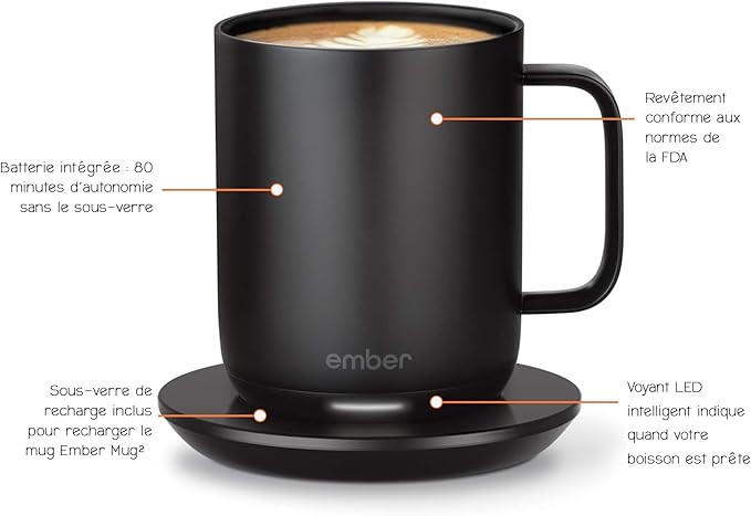 Ember Temperature Control Smart Mug 2, 14 Oz, App-Controlled Heated Coffee Mug with 80 Min Batter... | Amazon (US)