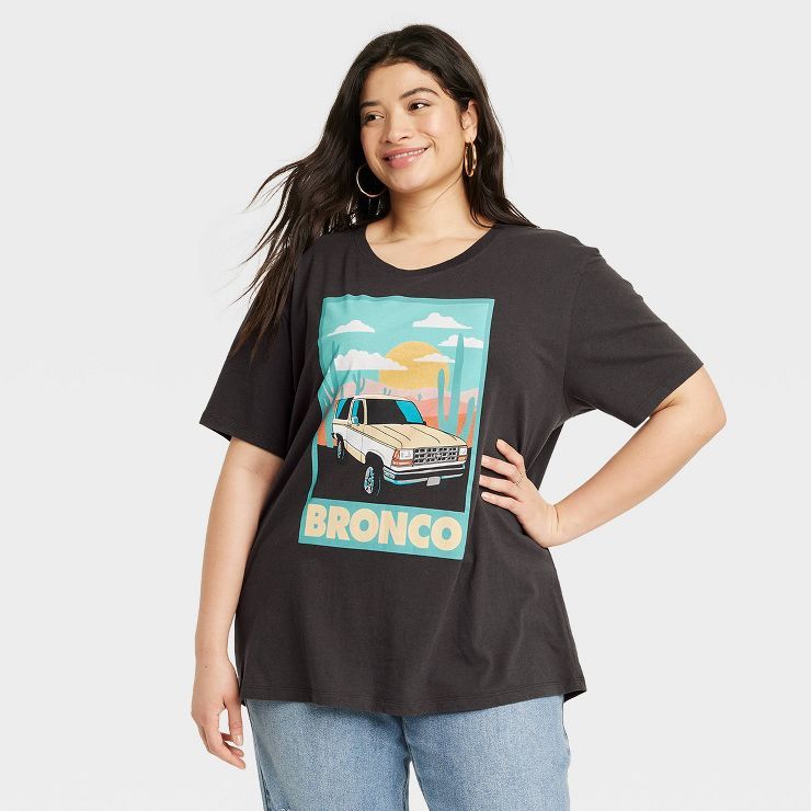 Women's Ford Bronco Short Sleeve Graphic T-Shirt - Black Wash | Target