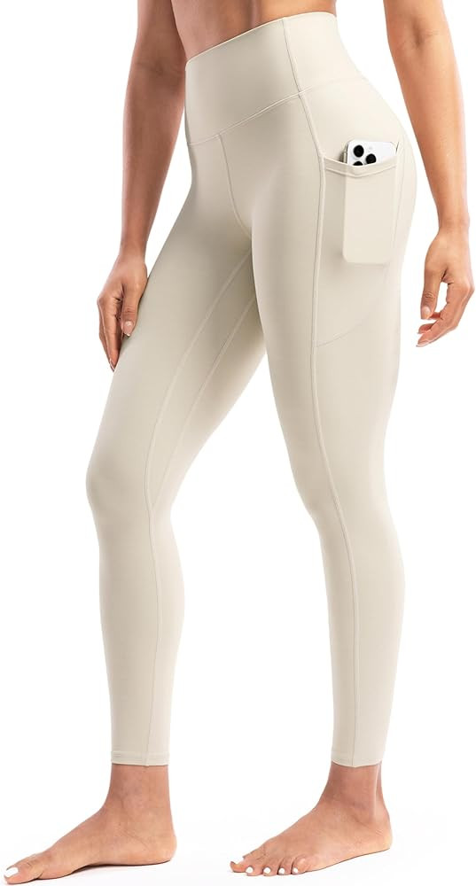 POSHDIVAH Creamluxe Yoga Leggings with Pockets for Women 25"/28" High Waisted Gym Workout Lounge ... | Amazon (US)
