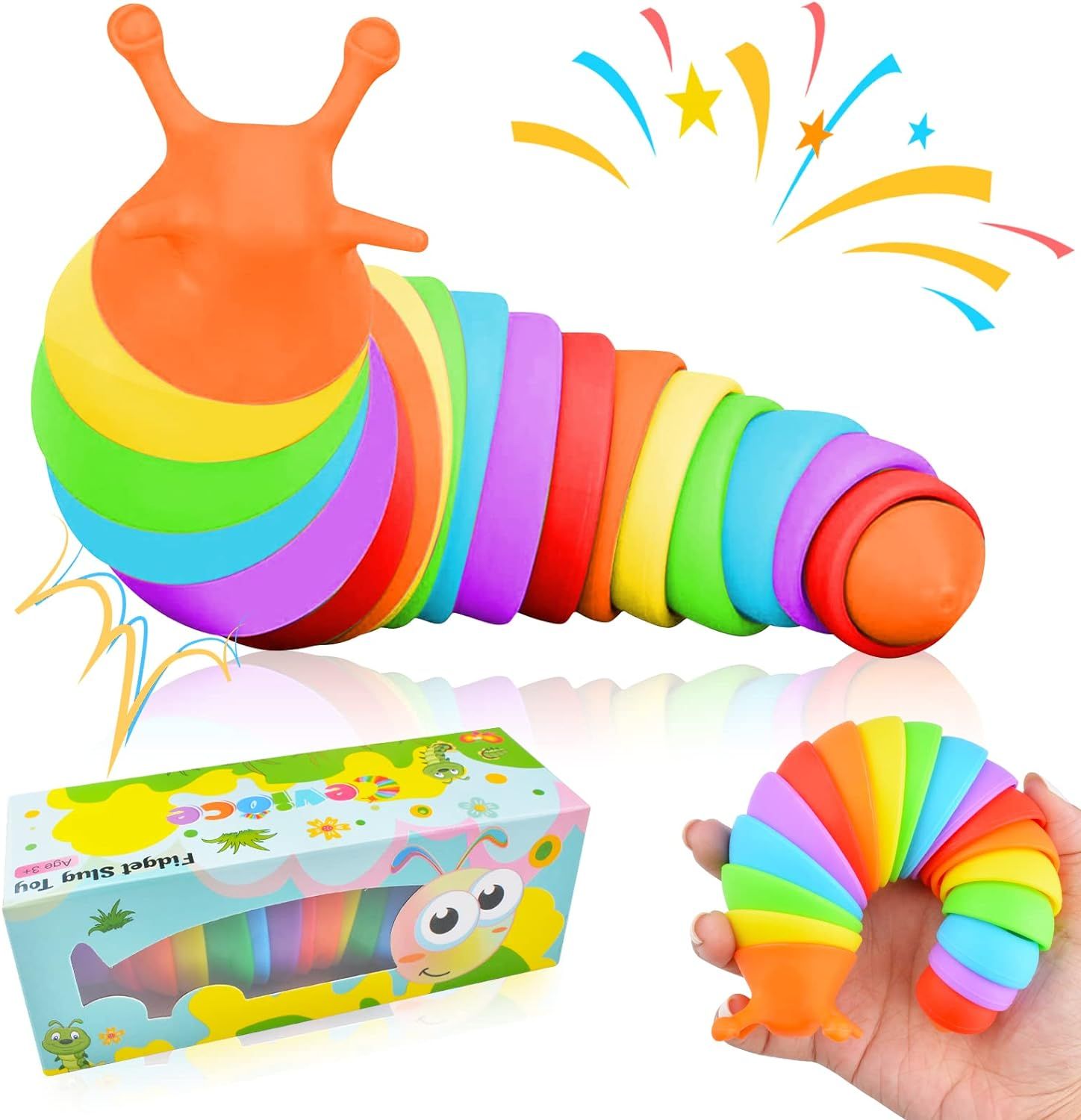 Cevioce Fidget Slug Toy, Sensory Slug Fidget Toy for Kids & Adults, 1Pc Cute Autism Sensory Toys ... | Amazon (US)
