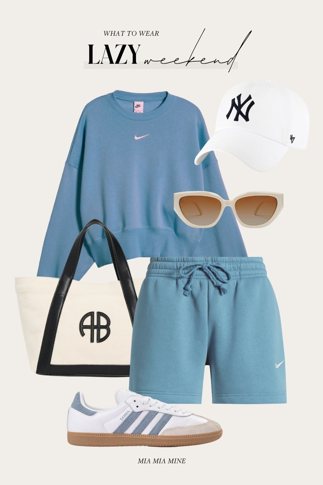 Casual weekend outfit
Nike sweatsuit
Anine bing tote 
Adidas samba sneakers
Ny Yankees cap

#LTKFindsUnder100 #LTKSaleAlert #LTKActive