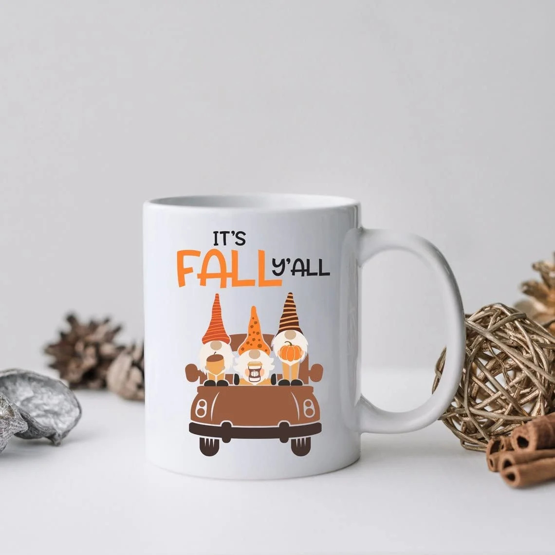 Fall Gnomes Coffee Mug, Gift for Coffee Lover, It's Fall Y'all Car Cup, Birthday Gift Thanksgivin... | Walmart (US)