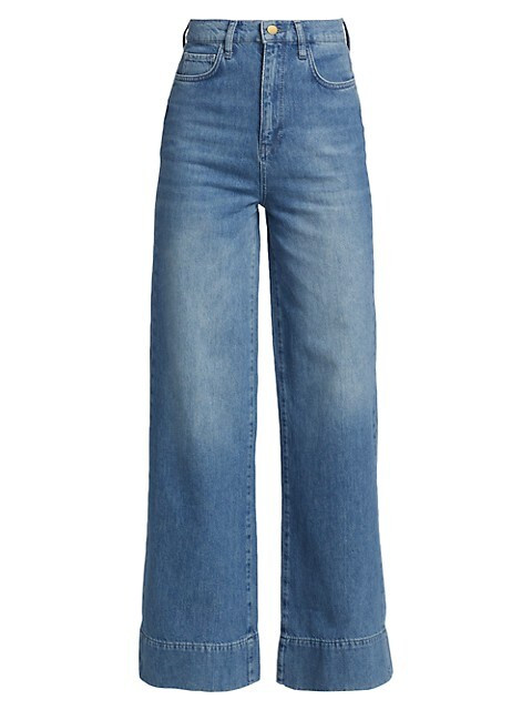Ms. Onassis High-Rise Wide-Leg Jeans | Saks Fifth Avenue