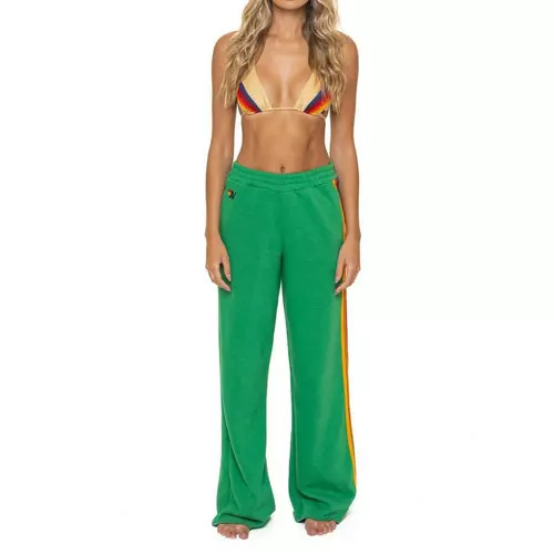 Women's Aviator Nation 5 Stripe Wide Leg Sweatpants | Scheels Sports