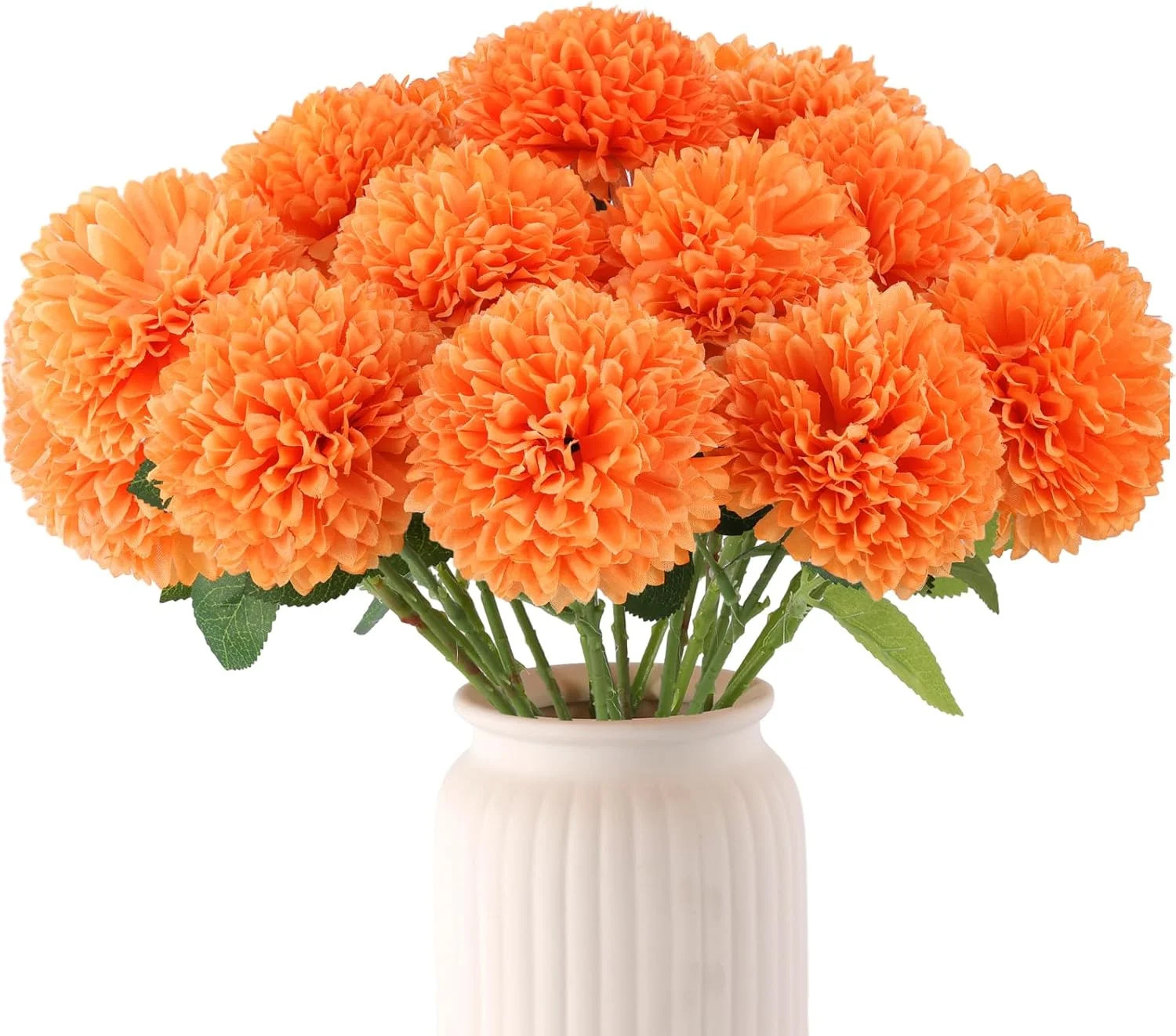 8Pcs Artificial Chrysanthemums Flowers Ball Flowers, Fake Mums Flowers Silk Fall Flowers for Autu... | Walmart (US)