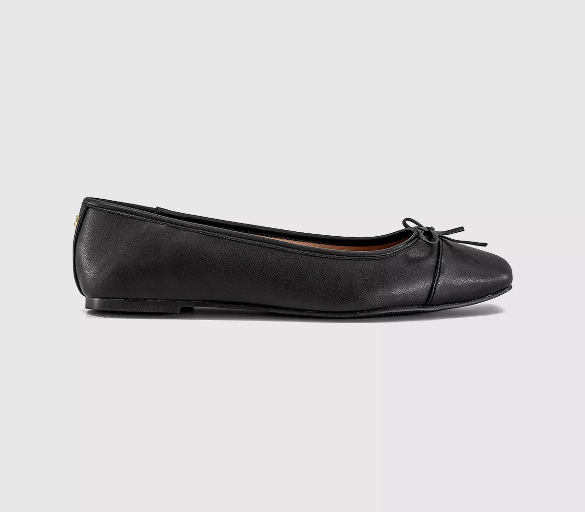 Fan Girl Square Toe Bow Ballet Pumps | Office Shoes (UK)