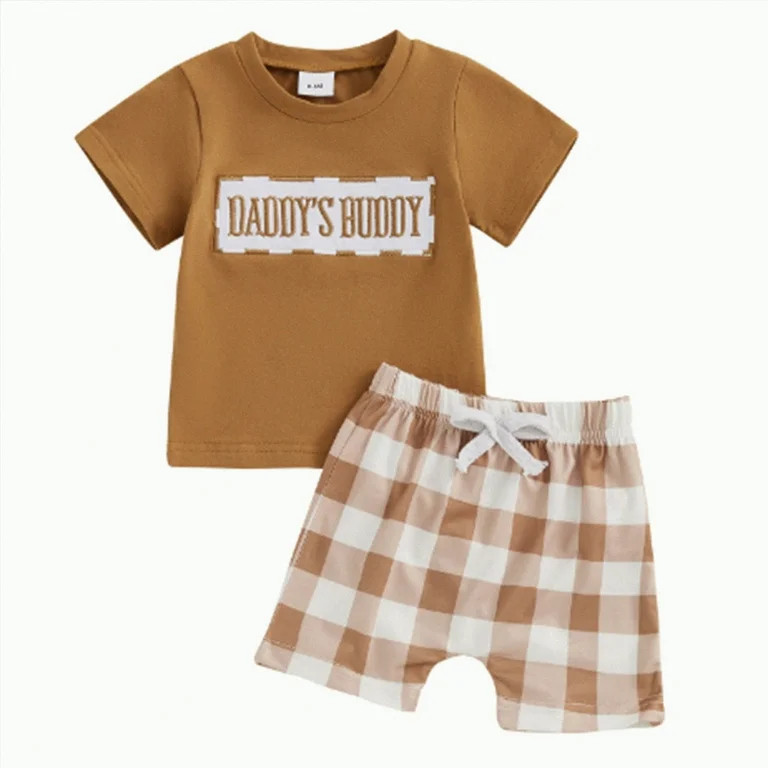 TOWED22 Toddler Baby Boy Clothes Summer Short Sleeve T Shirt and Shorts Cute Infant Baby Boy Outf... | Walmart (US)