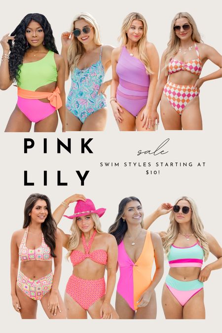 Pink Lily has a big swim sale, swimsuits starting at $10!! 

Pink lily swim, swimsuits, pool day, beach vacation, spring break suit, pink lily sale, 

#LTKswim #LTKsalealert #LTKSeasonal