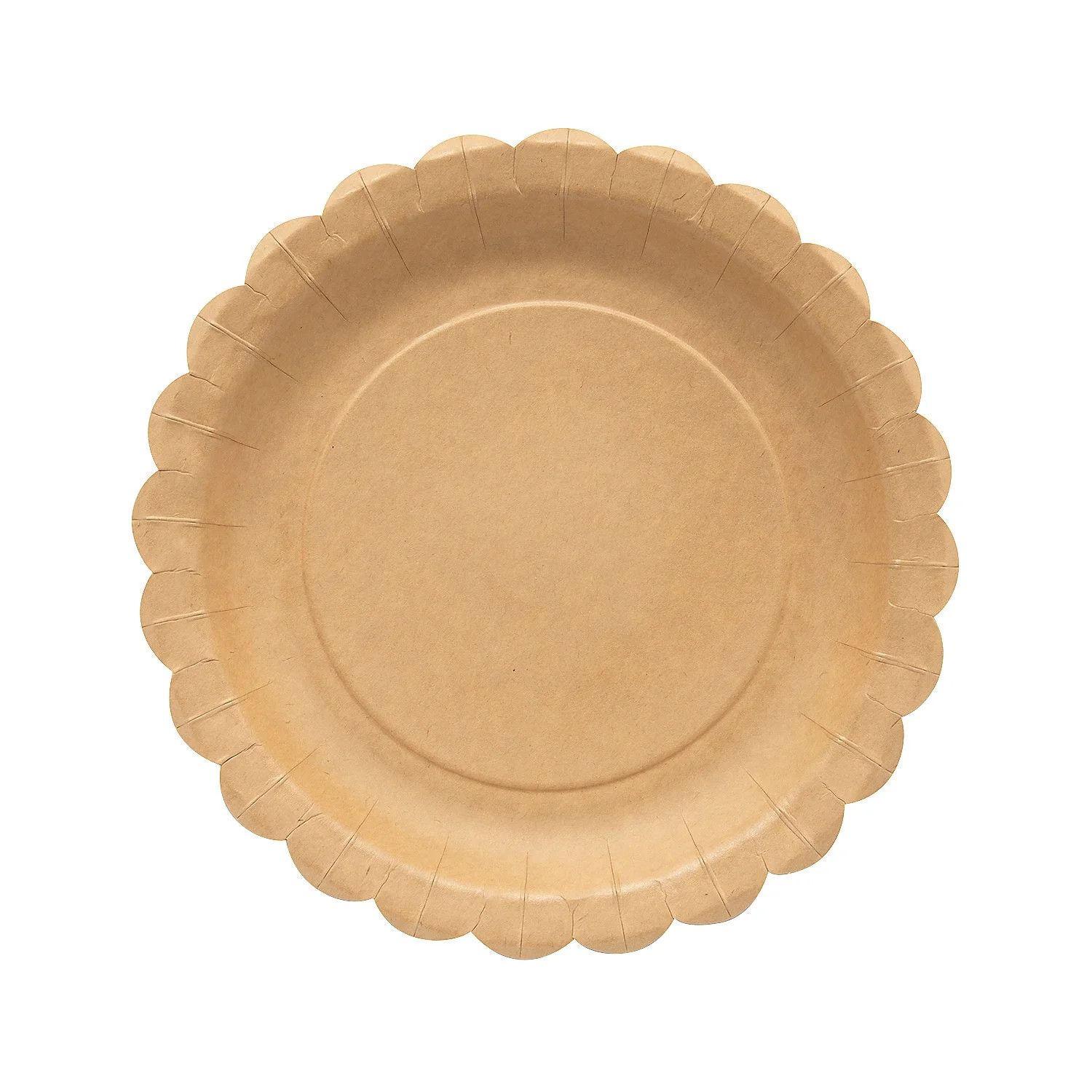 Kraft Scalloped Paper Dinner Plates, Party Supplies, Birthday, 8 Pieces - Walmart.com | Walmart (US)