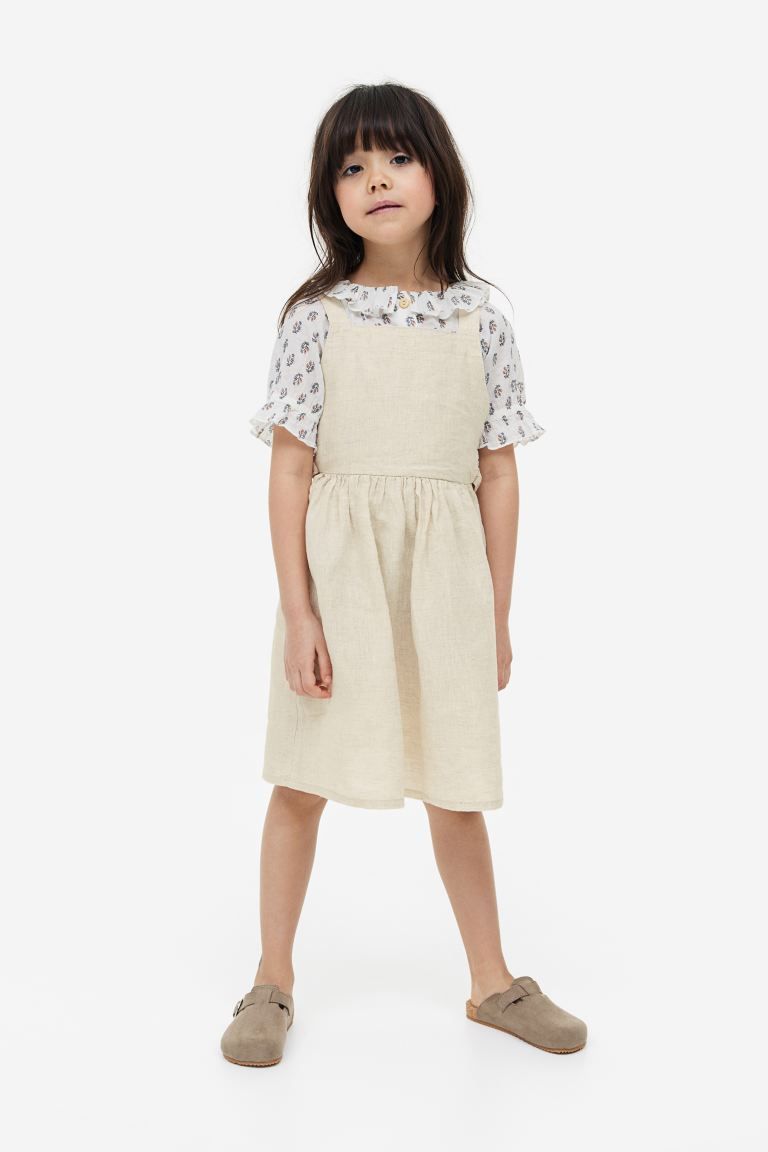 Linen dungaree dress | H&M (US)