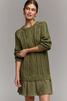 The Delphine Sweater Twofer Mini Dress | Anthropologie (US)