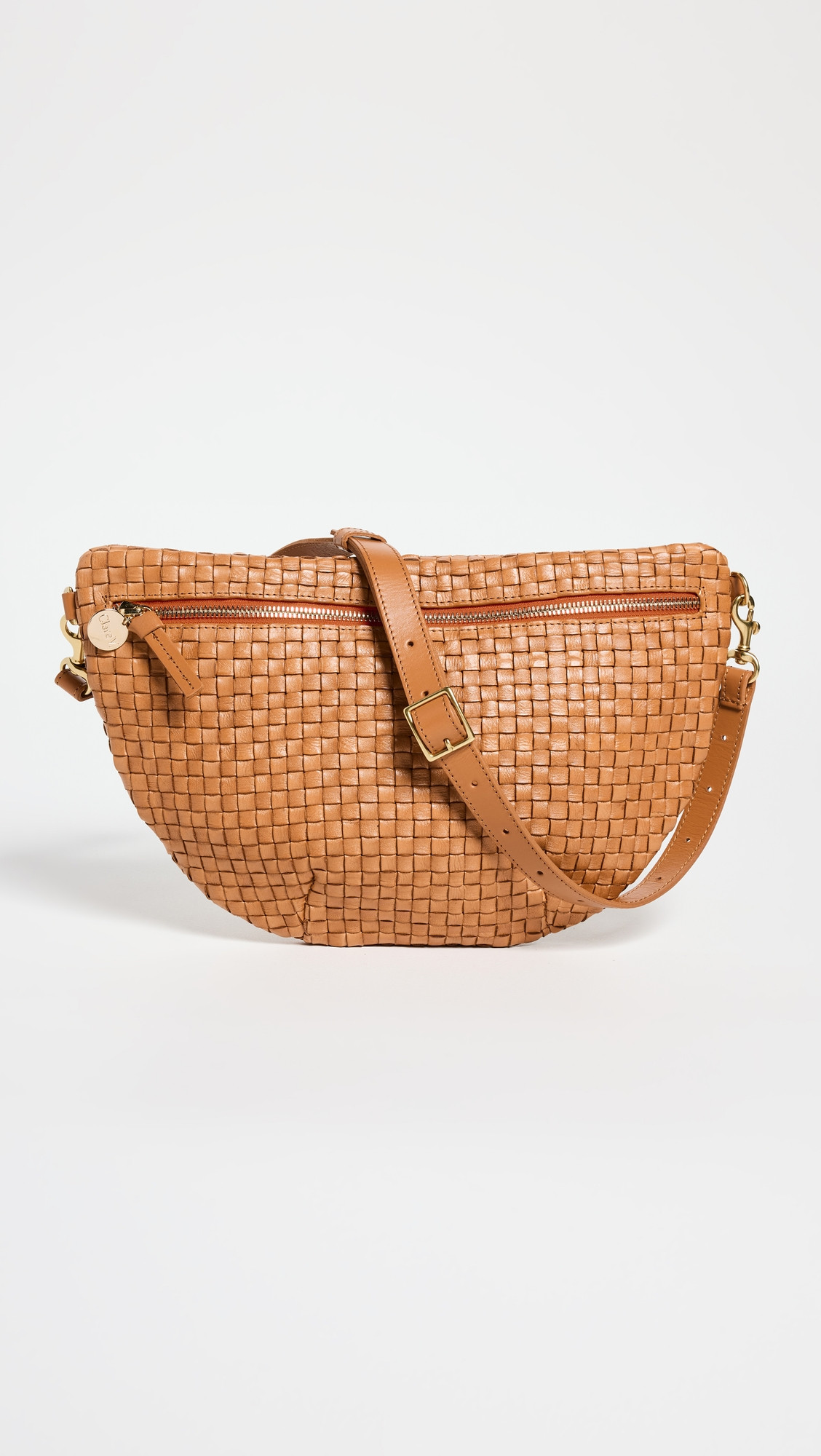 Clare V. Grande Belt Bag Natural Woven Checker One Size | Shopbop