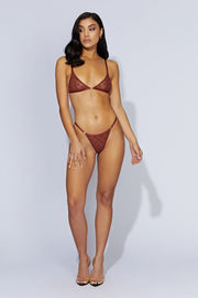 Millie Monogram Brief - Cherry Chocolate | Meshki (APAC)