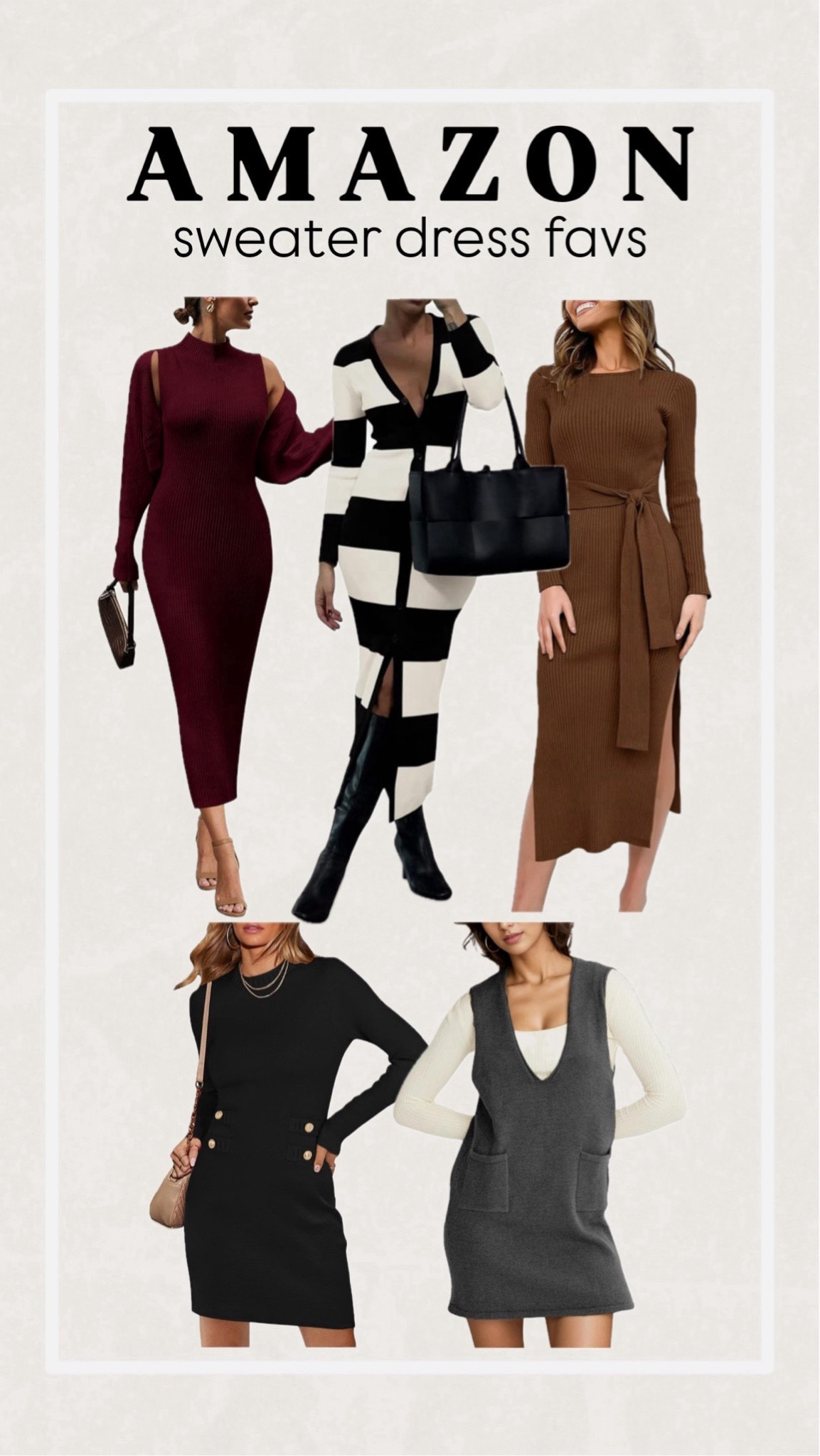 @amazon sweater dress favs
Top left to right sizes
M
L
M
Bottom left to right 
L
L 
All of these are great quality and perfect for fall. 

#amazonpartner #fallfavorites2024 #amazonholiday 

Follow my shop @shaynaslife on the @shop.LTK app to shop this post and get my exclusive app-only content!

#liketkit #

#LTKFindsUnder50 #LTKParties