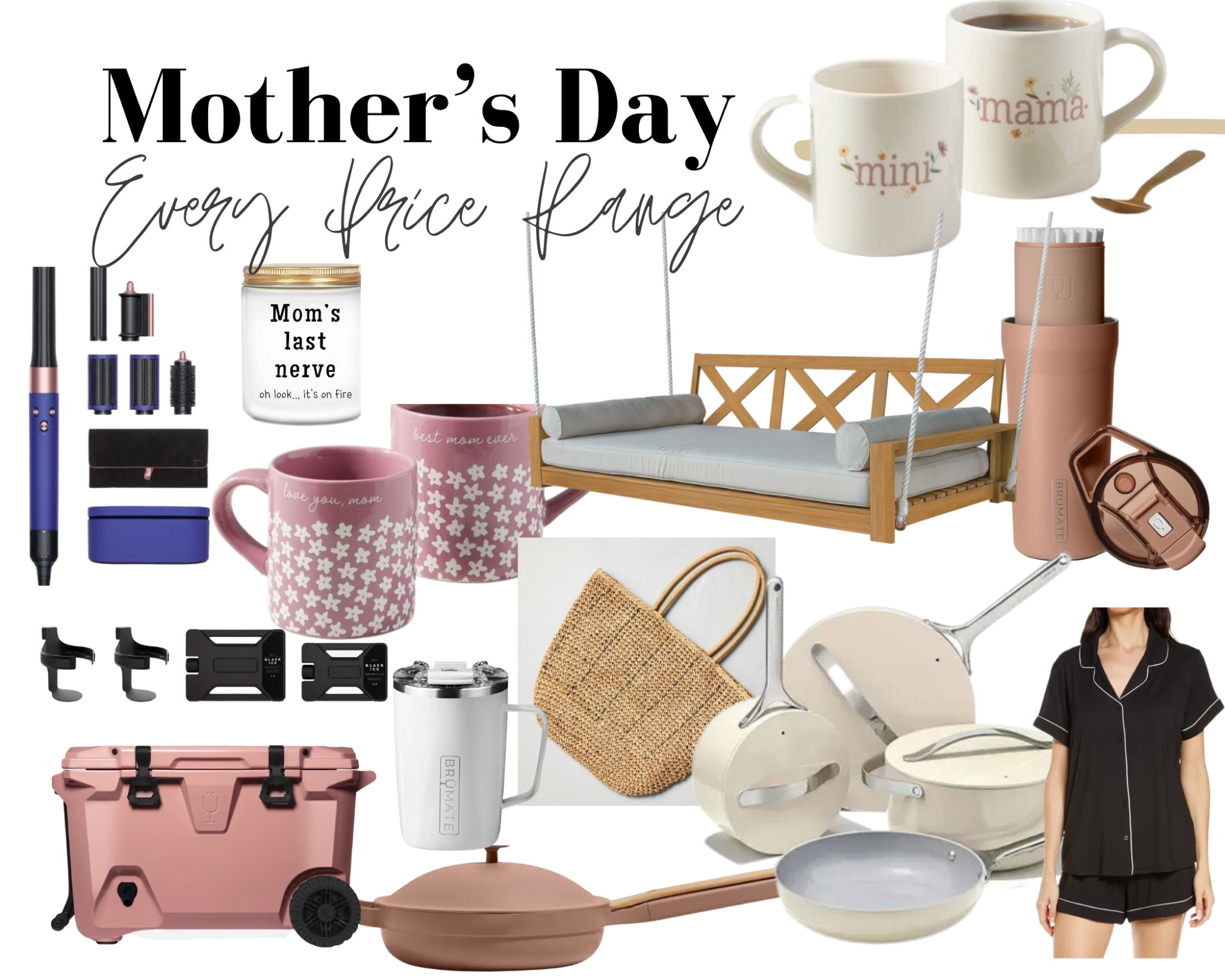 Mother’s Day Gift Ideas for every price range! Cookware, pajama sets, mom and me, Dyson Air Wrap, Brumate Cooler, Pour Over Brumate Travel Mug, Mom Candle, and more. These are gifts for mom that she will actually love! The Better Homes and Garden Swing Bed May be my favorite 😍😴

#LTKFind #LTKunder50 #LTKGiftGuide