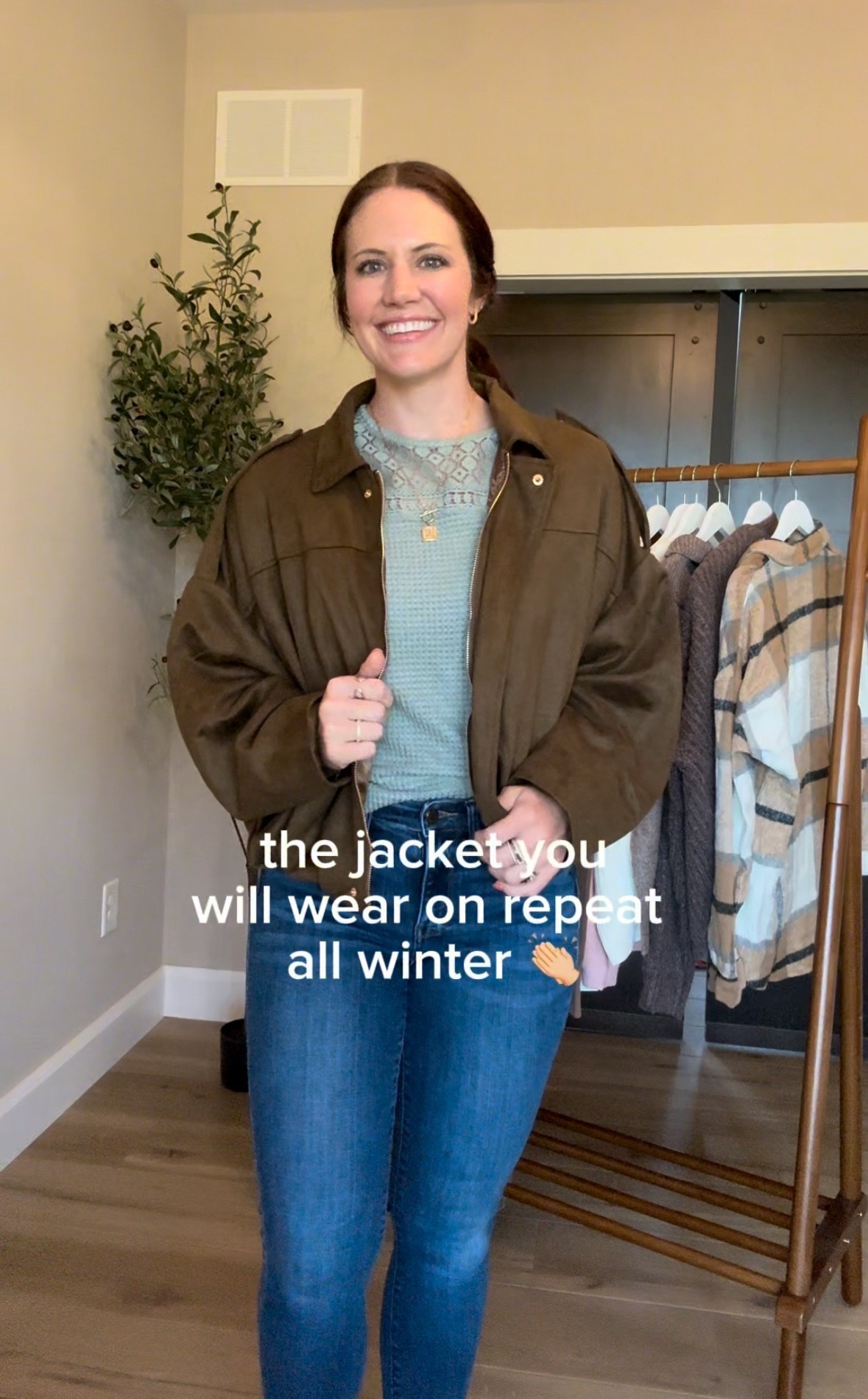 Trust me on the jacket and get it in multiple colors 🙏🏼 shown here in olive green and chocolate brown! Wearing a size small!

#LTKStyleTip #LTKFindsUnder50 #LTKSeasonal