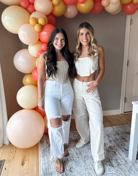 The cutest casual + comfy outfit for the brides!  Also great for any girlies who love a neutral or monochromatic fit!  Everything is TTS!  

#LTKfindsunder50 #LTKwedding #LTKparties