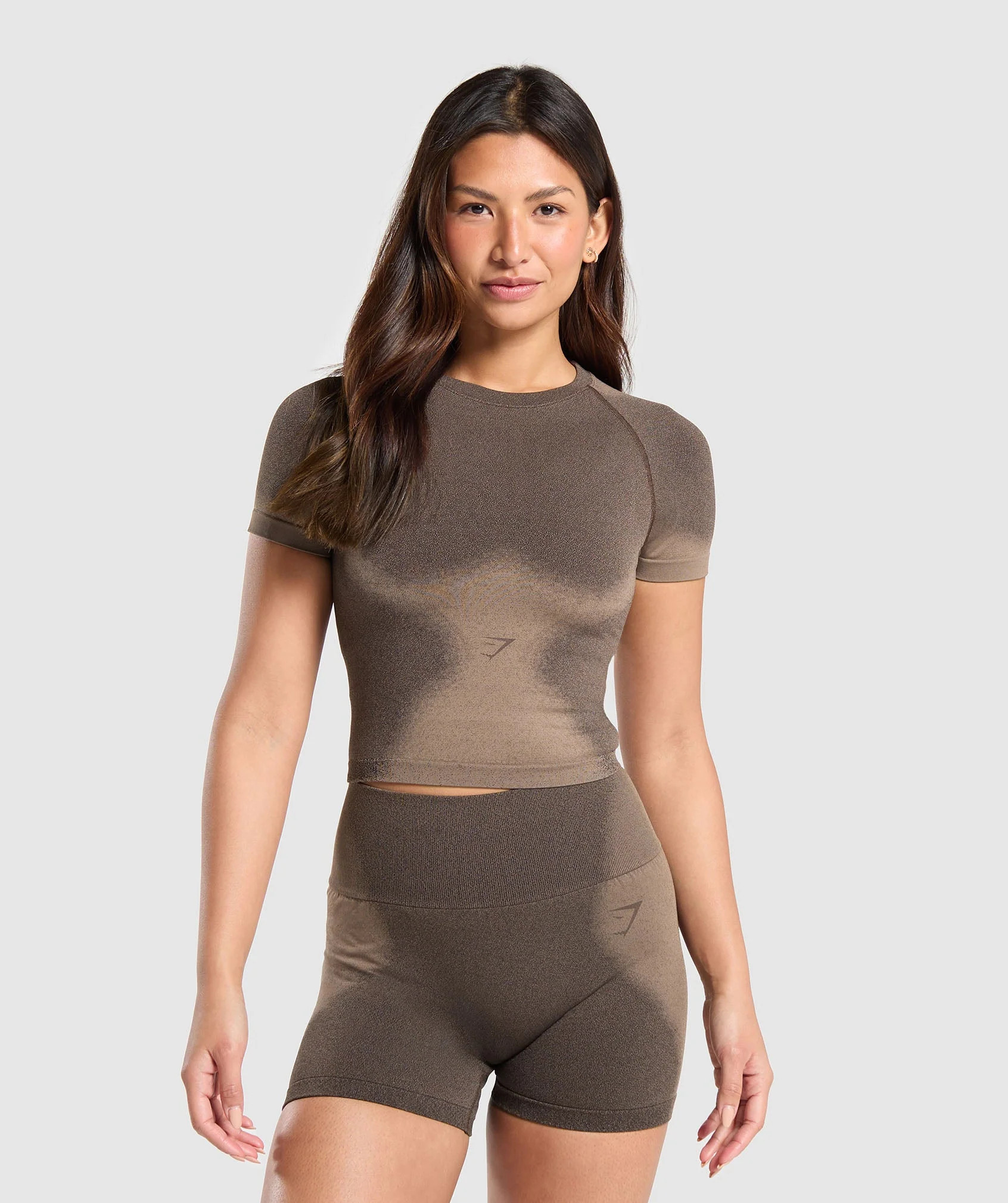 Gymshark Blur Seamless T-Shirt - Archive Brown/Soul Brown | Gymshark CA