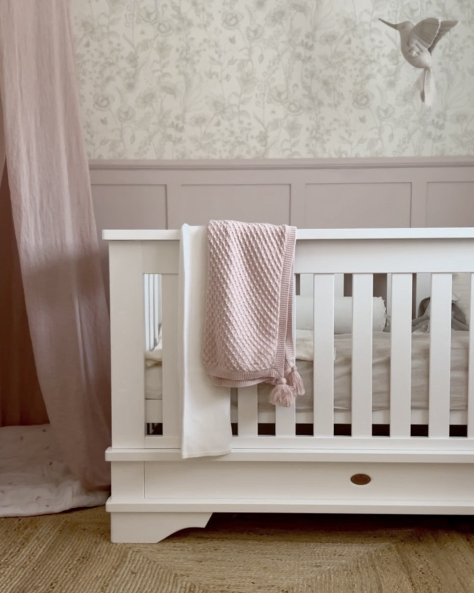 The nursery 🩷

Wallpaper is Lucie Annabel sketched meadow
Panelling paint is Lucie Annabel vintage rose

Cot boorie, Mamas and papas blankets, 
Changing basket, Shelf accessories and wall baskets  Amazon, Rug dunelm

#LTKuk #LTKbaby #LTKhome